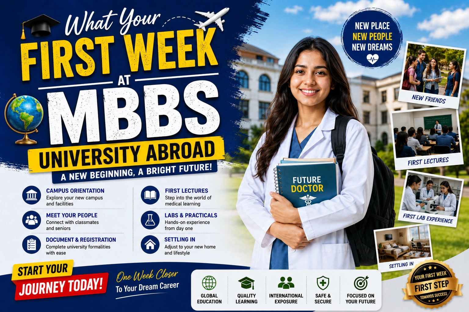 What Your First Week at MBBS University Abroad Looks Like